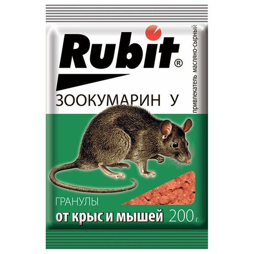 Средство Rubit Зоокумарин У гранулы 200 г сырный, пакет, 0.21 кг фотография