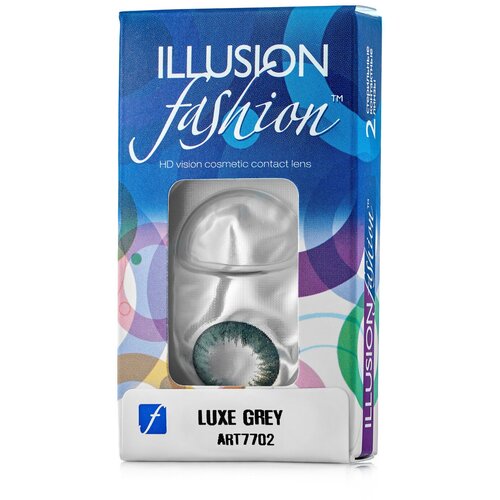 Контактные линзы ILLUSION Fashion Luxe, 2 шт., R 8,6, D -3,5, grey фотография