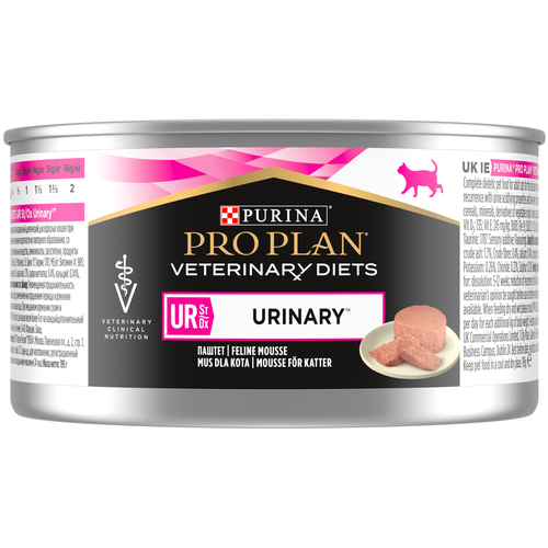 Консервы Purina Pro Plan VD FELINE UR для взрослых кошек при МКБ, мусс с индейкой, 195г фотография