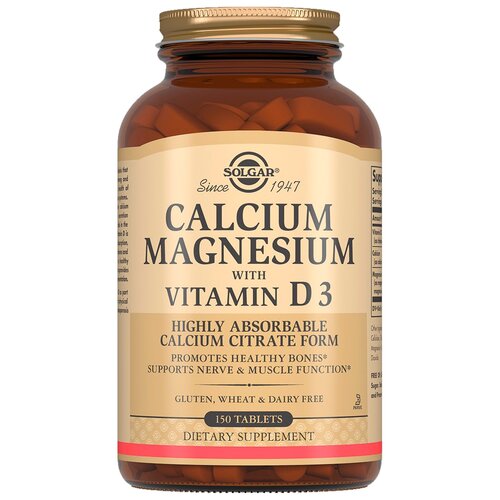 Solgar Calcium Magnesium with Vitamin D3 таб., 200 г, 150 шт. фотография