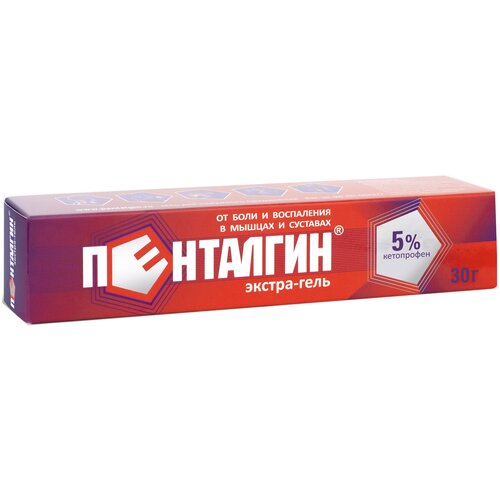 Пенталгин экстра-гель гель д/нар. прим., 5%, 30 г фотография