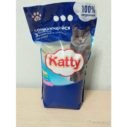 Наполнитель для кошачьего туалета Katty комкующийся 5 кг фотография