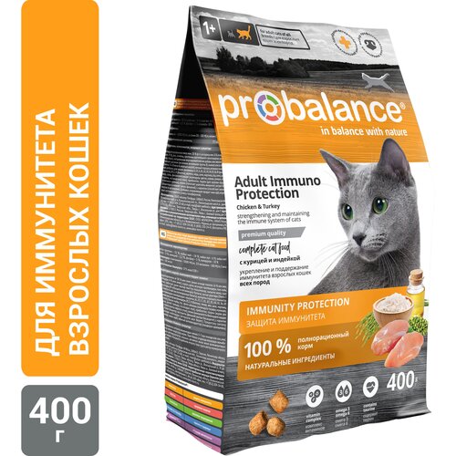 Сухой корм для кошек ProBalance с курицей, с индейкой 400 г фотография