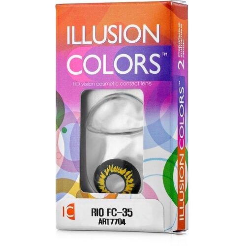 Контактные линзы ILLUSION Сolors Rio, 2 шт., R 8,6, D 0, fc-35 фотография