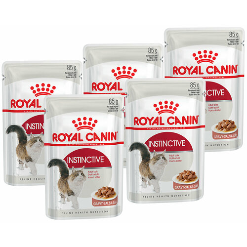 ROYAL CANIN INSTINCTIVE для взрослых кошек в соусе пауч 85 гр 85 гр х 5 шт фотография