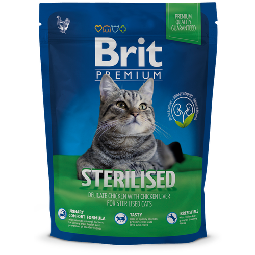 фотография Brit Premium adult cat sterilised chicken производство Россия, Брит 2 кг, купить за 1525 р