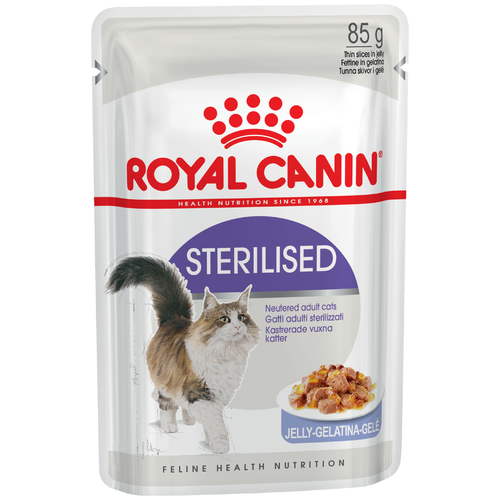 корм для стерилизованных кошек Royal Canin Sterilised 10 шт. х 85 г (кусочки в желе) фотография