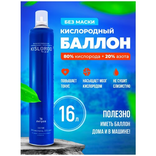 Кислородный баллончик Prana Kislorod K16L без маски 16 л фотография