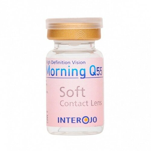 Контактные линзы Interojo Morning Q55 vial, 1 шт., R 8,6, D -1, прозрачный фотография