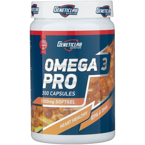 Geneticlab Nutrition Omega 3 Pro 1000 mg (300 капс.), 408 г, 300 шт. фотография