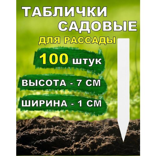 Таблички садовые для растений и рассады 7*1см 100 штук фотография