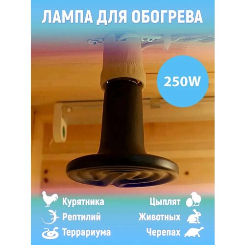 Лампа керамическая для обогрева курятника, LightBest, 250W фотография