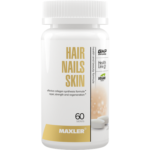 Витаминный комплекс для красоты волос, кожи и ногтей Maxler Hair Nails Skin - 60 таблеток фотография