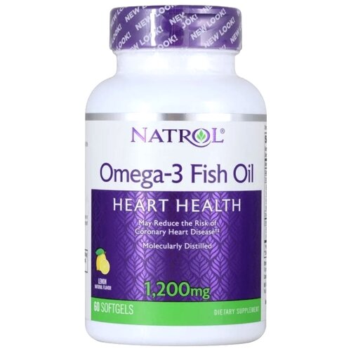 Omega-3 Fish Oil капс., 1200 мг, 140 г, 60 шт., лимон фотография