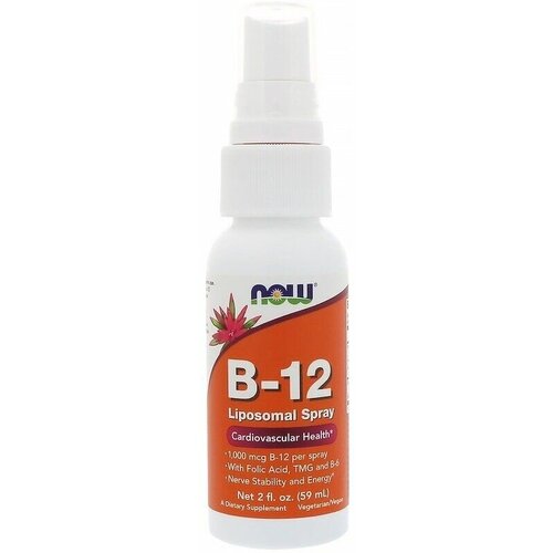 Витамин B12 NOW B12 Liposomal Spray 59 ml / Нау В12 липосомальный спрей 59 мл фотография