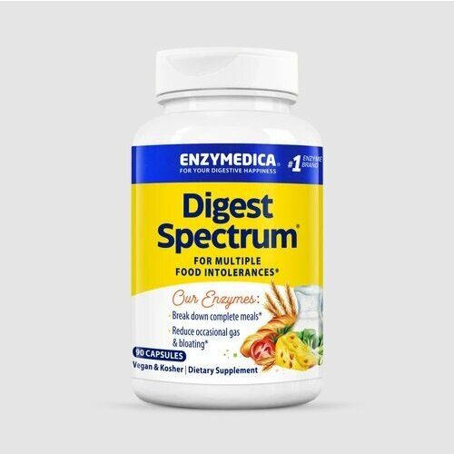 Enzymedica, Digest Spectrum, Ферменты для пищеварения, 90 капсул фотография