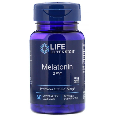 Капсулы Life Extension Melatonin, 32 г, 3 мг, 60 шт. фотография