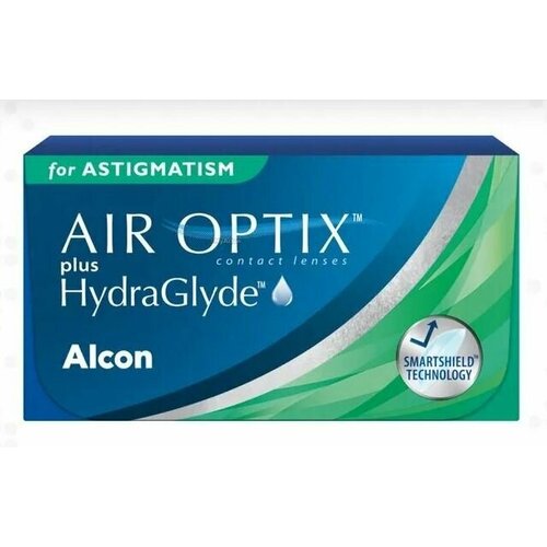 Астигматические линзы Alcon Air Optix Plus HydraGlyde for Astigmatism, 3pk, -02,75 / -1,75 / 170 фотография