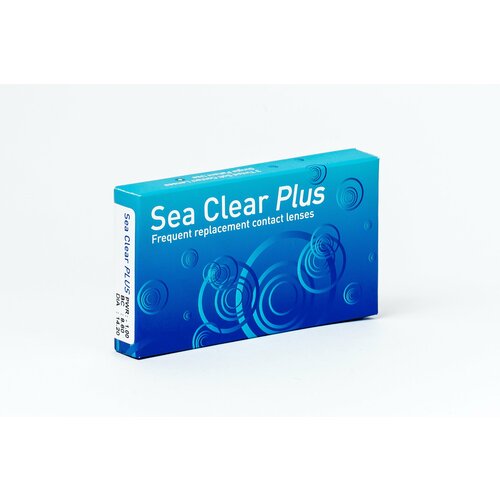 Контактные линзы Gelflex Sea Clear Plus, 3 шт., R 8,6, D -12, 1 уп. фотография