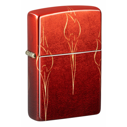 Зажигалка ZIPPO Ombre Flames с покрытием 540 Tumbled Brass, латунь/сталь, разноцветная, 38x13x57 мм фотография