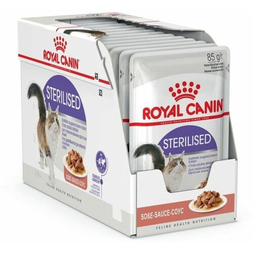 24шт Royal Canin STERILISED Мелкие кусочки в соусе для стерилизованных кошек старше 1 года фотография