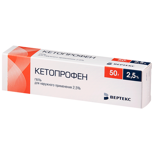 Кетопрофен гель д/нар. прим., 2,5%, 50 г, 1 шт. фотография