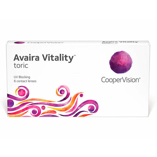 Контактные линзы CooperVision Avaira Vitality toric., R 8,5, D +3,25, CYL: -2,25, AХ: 180, бесцветный, 1 уп. фотография