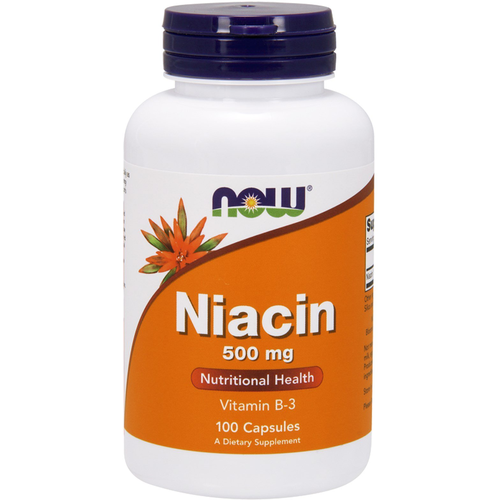 фотография NOW Niacin 500 mg (100 капс), купить за 2254 р