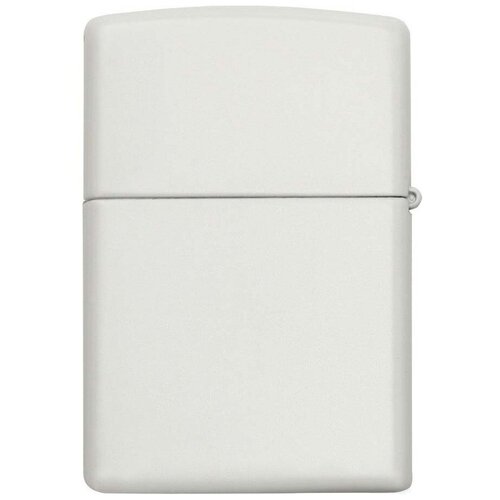 Оригинальная бензиновая зажигалка ZIPPO Classic 214 с покрытием White Matte фотография