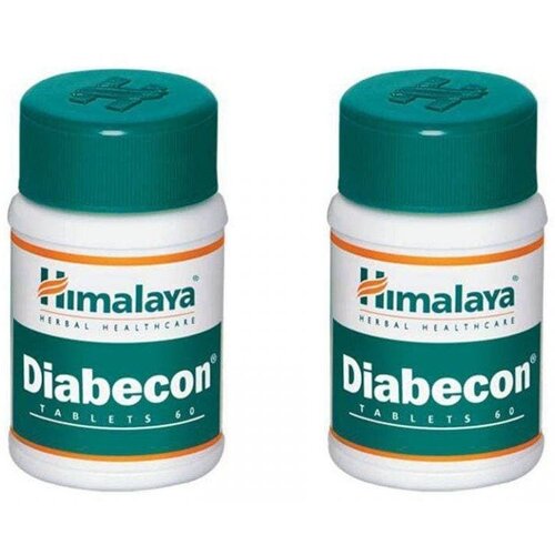 Таблетки Диабекон Хималая (Diabecon Himalaya), при диабете, лечит поджелудочную железу, контроль сахара и холестерина, 2х60 таб. фотография