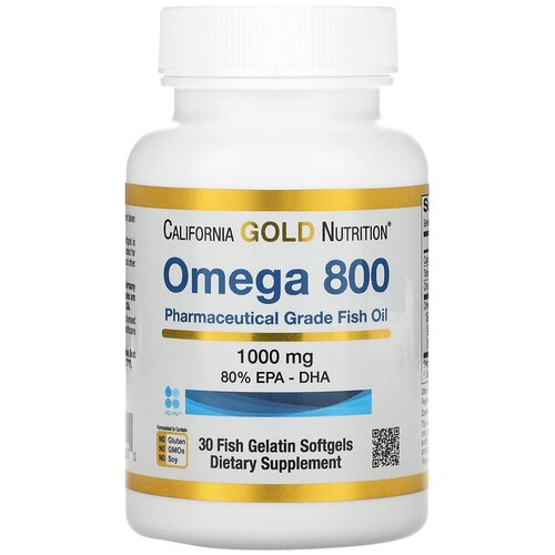 California Gold Nutrition Omega 800 Fish oil капс., 230 мл, 70 г, 30 шт. фотография