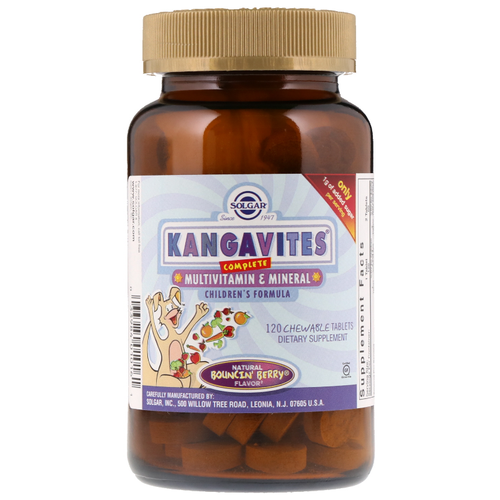 Solgar Kangavites Complete Multivitamin & Mineral таб. жев., 100 мл, 100 г, 120 шт. фотография