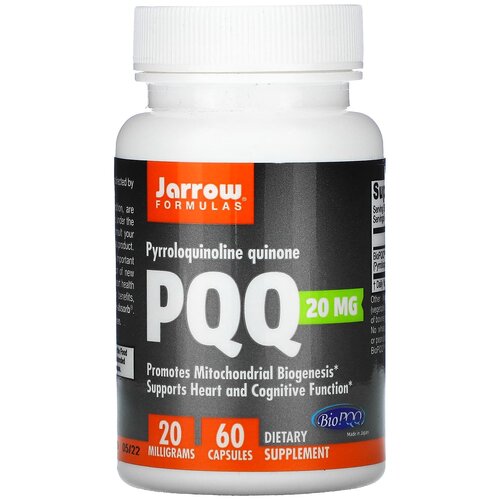 Капсулы Jarrow Formulas PQQ (пирролохинолинхинон), 30 г, 20 мг, 60 шт. фотография