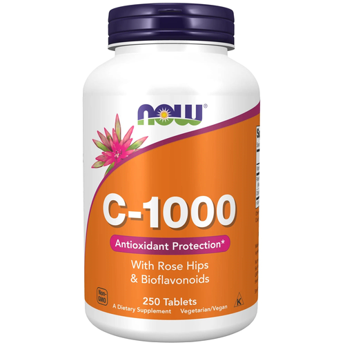 C-1000 with Rose Hips & Bioflavonoids, 1000 мг, 540 г, 250 шт. фотография