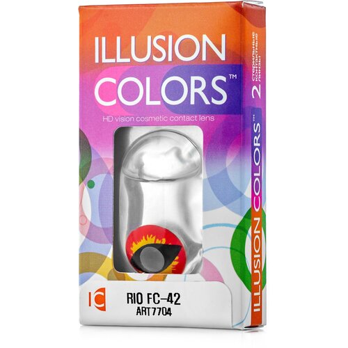 Контактные линзы ILLUSION Сolors Rio, 2 шт., R 8,6, D 0, fc-42 фотография