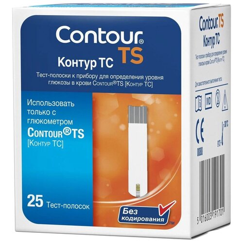 фотография Contour тест-полоски TS, 25 шт., купить за 773 р