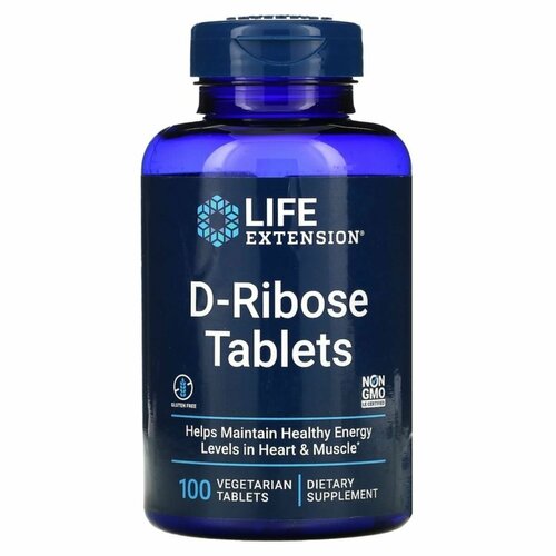 фотография Life Extension D-Ribose Tablets, Д-Рибоза 100 таблеток, купить за 3950 р