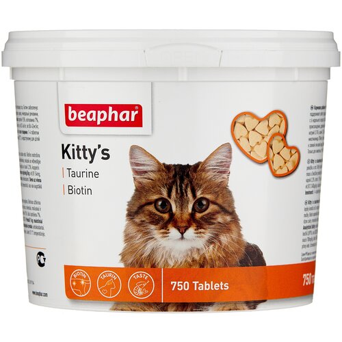 Кормовая добавка Beaphar Kitty's Taurine + Biotin , 750 таб. фотография