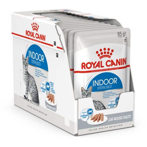 Влажный корм для стерилизованных кошек Royal Canin для живущих в помещении 12 шт. х 85 г (паштет) фотография