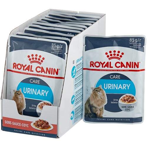 Влажный корм для кошек Royal Canin для поддержания здоровья мочевыделительной системы 12 шт. х 85 г (кусочки в соусе) фотография