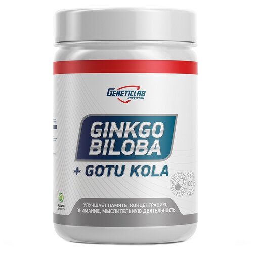 Пищевой продукт Geneticlab Nutrition Ginkgo Biloba+Gotu Kola, 270 г, 60 шт. фотография