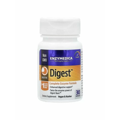 Digest Complete Enzyme Formula, энзимы, 30 капсул фотография