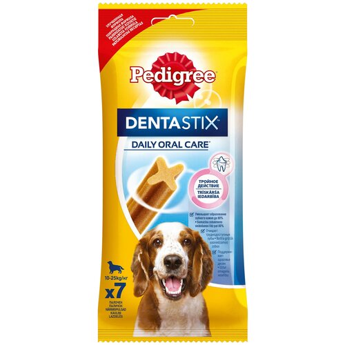 Лакомство для собак Pedigree Denta Stix для средних пород, 180 г фотография