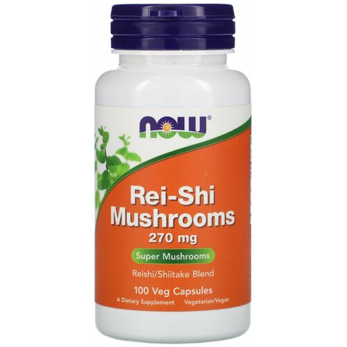 Капсулы NOW Rei-Shi Mushrooms, 110 г, 270 мг, 100 шт. фотография