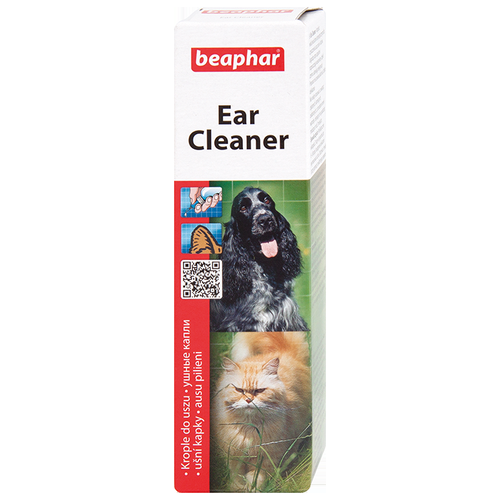 Капли -капли Beaphar Ear-Cleaner для чистки ушей у кошек и собак , 50 мл , 100 г фотография