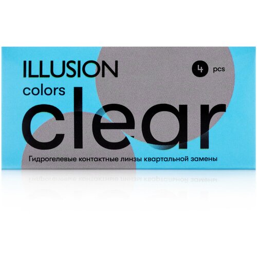 Контактные линзы ILLUSION Colors Clear, 4 шт., R 8,6, D -0,75 фотография