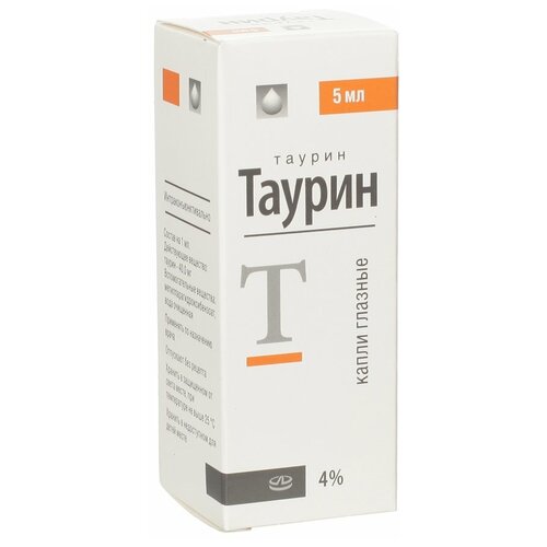 Таурин гл. капли, 4%, 5 мл фотография