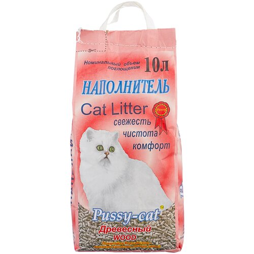 Впитывающий наполнитель Pussy-Cat Древесный, 10л, 1 шт. фотография