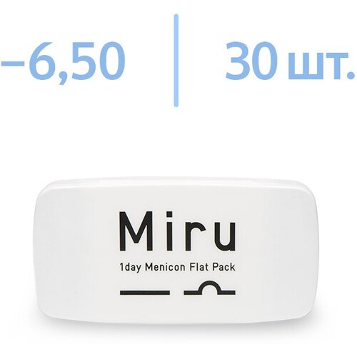 Контактные линзы Menicon Miru 1 day Flat Pack, 30 шт., R 8,6, D -6,5, 1 уп. фотография