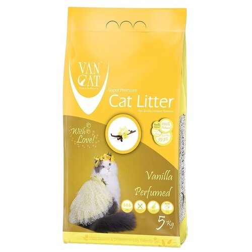 Комкующийся наполнитель Van Cat Vanilla, 5кг, 1 шт. фотография